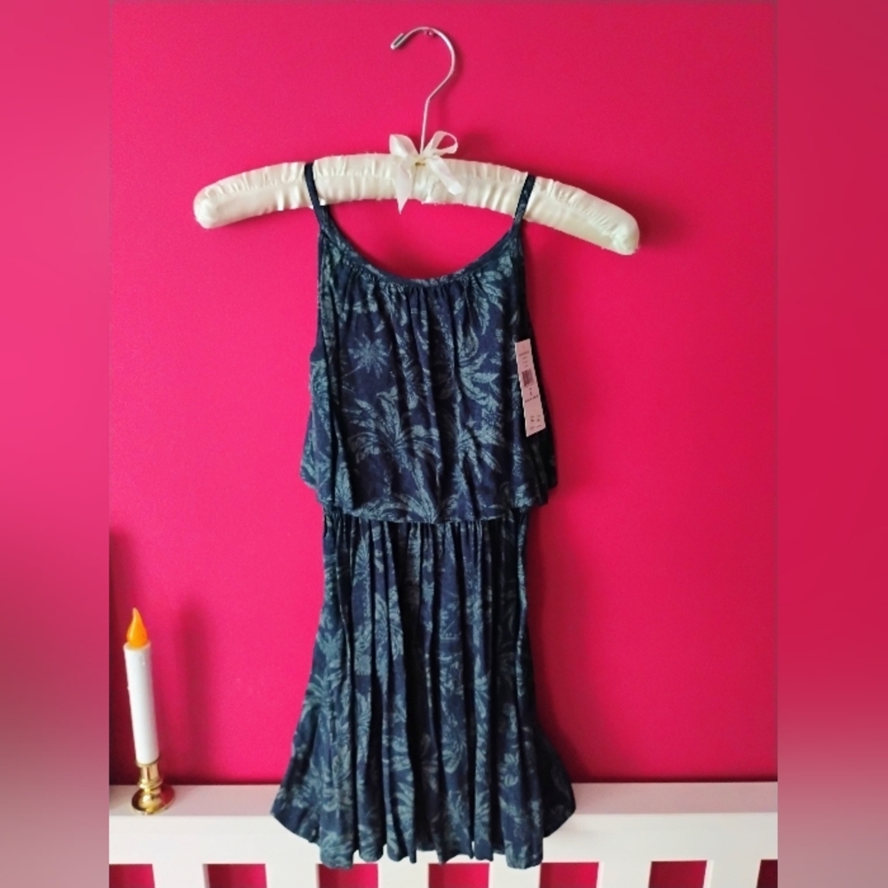 Polo by Ralph Lauren Navy Blue Girls Size 6 Patterned Dress • 100% Viscose NEW!